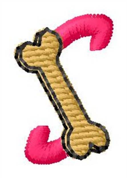 Picture of Bone Letter S Machine Embroidery Design