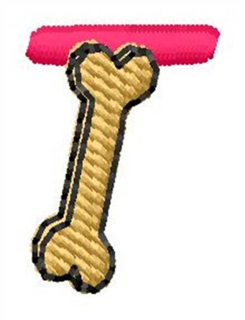 Picture of Bone Letter T Machine Embroidery Design