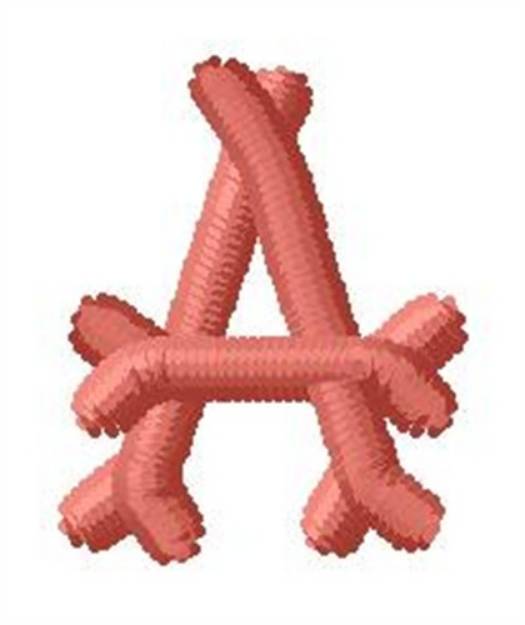 Picture of Bone Letter A Machine Embroidery Design