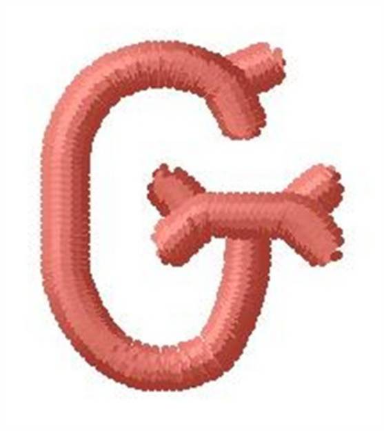 Picture of Bone Letter G Machine Embroidery Design