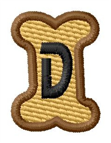 Doggie Letter D Machine Embroidery Design