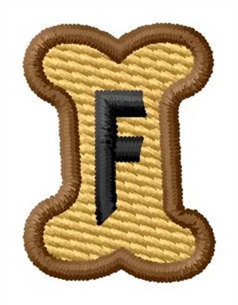 Picture of Doggie Letter F Machine Embroidery Design