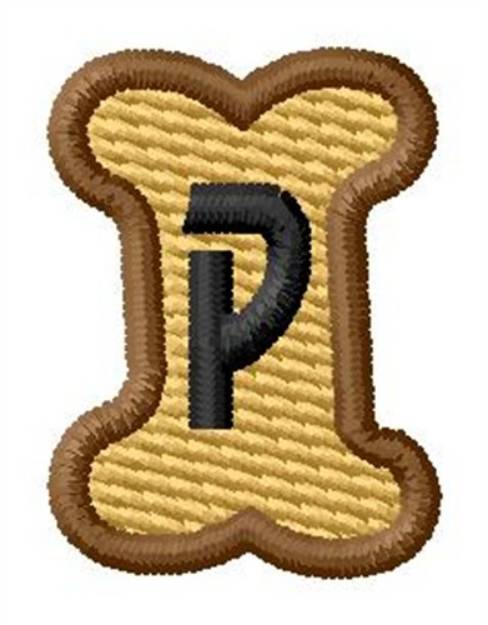 Picture of Doggie Letter P Machine Embroidery Design