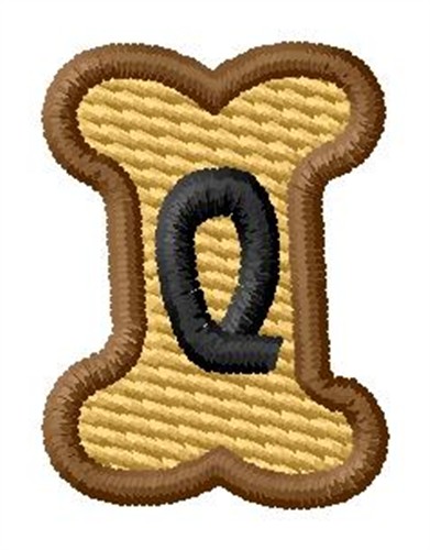 Doggie Letter Q Machine Embroidery Design