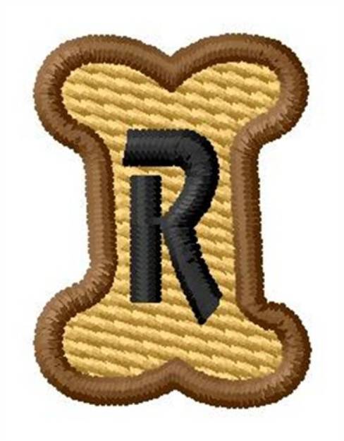 Picture of Doggie Letter R Machine Embroidery Design