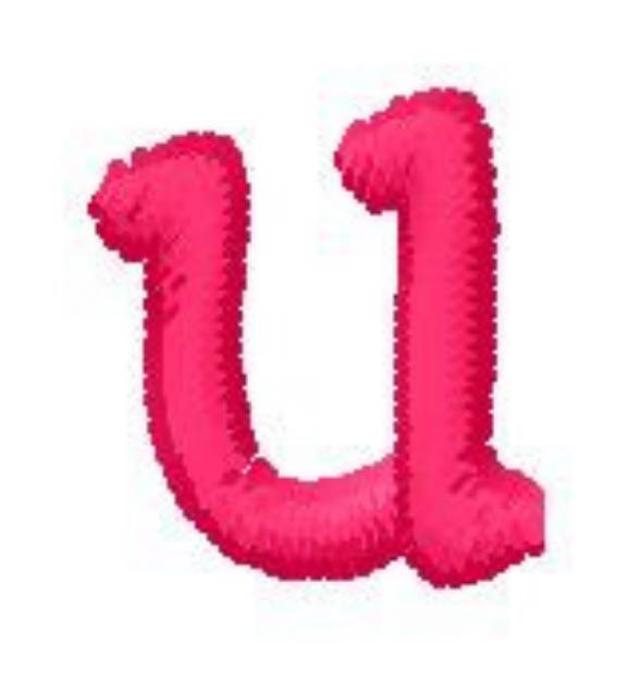 Picture of Simple Font u Machine Embroidery Design