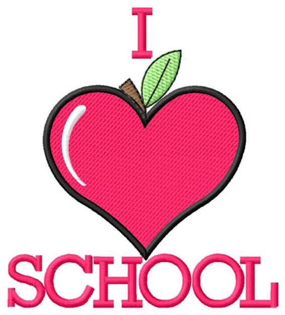 Picture of I Love School Machine Embroidery Design