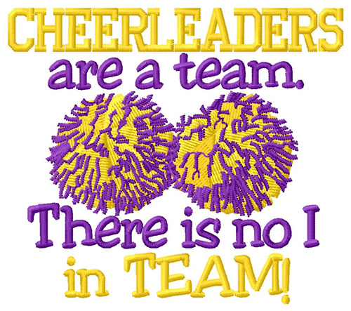 Cheerleaders Are A Team Machine Embroidery Design