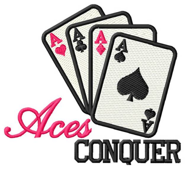 Picture of Aces Conquer Machine Embroidery Design