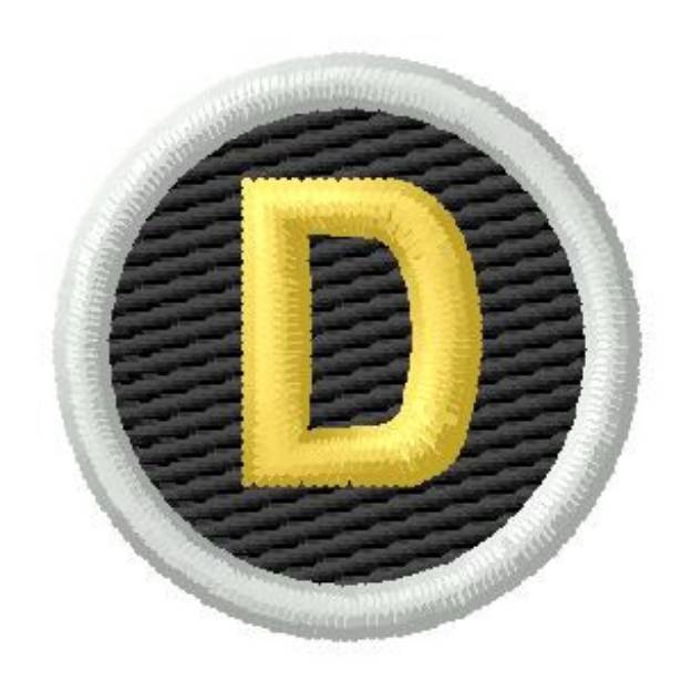 Picture of Letter D Machine Embroidery Design