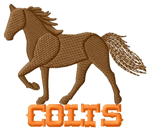 Colts Machine Embroidery Design
