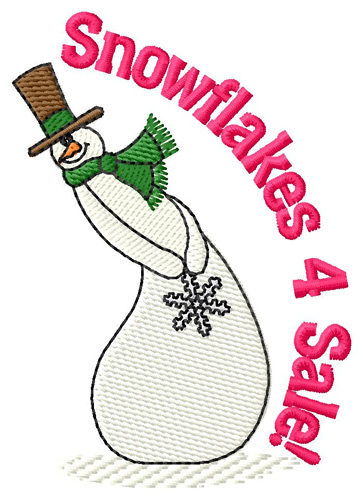 Snowflakes 4 Sale Machine Embroidery Design