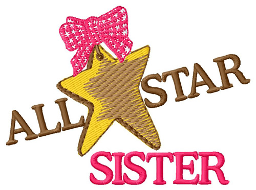 All Star Sister Machine Embroidery Design