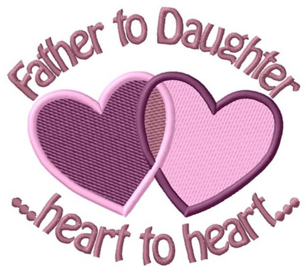 Picture of Father To Daughter Machine Embroidery Design