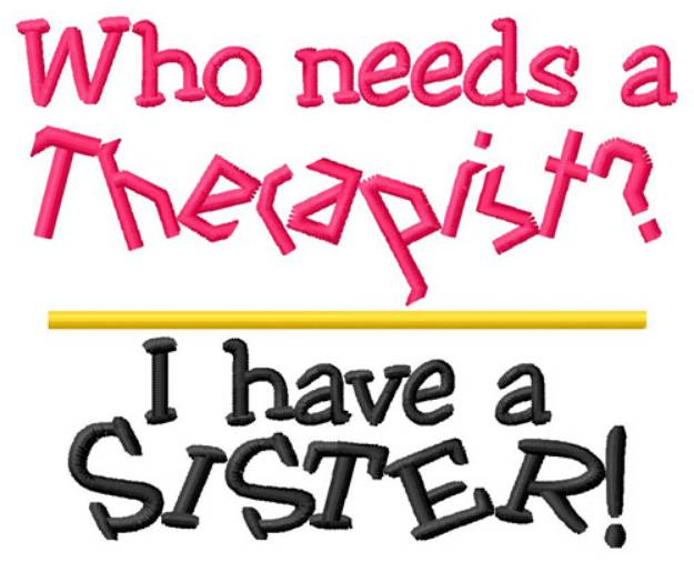 Picture of Therapist Machine Embroidery Design