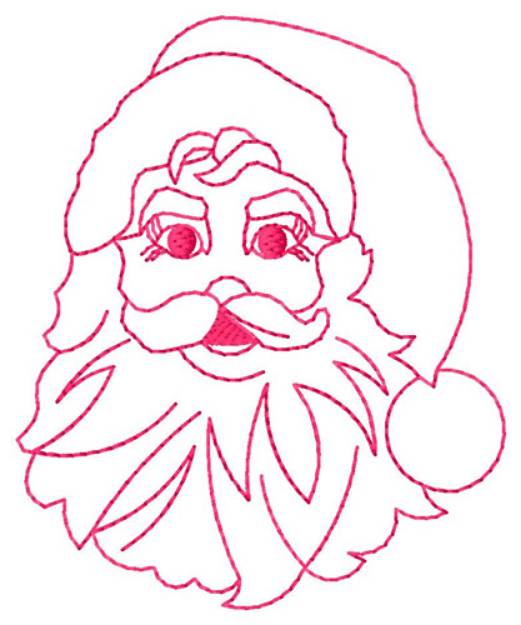 Picture of Santa Head Machine Embroidery Design