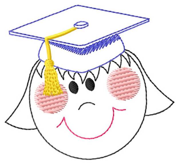 Picture of Girl Graduate Machine Embroidery Design