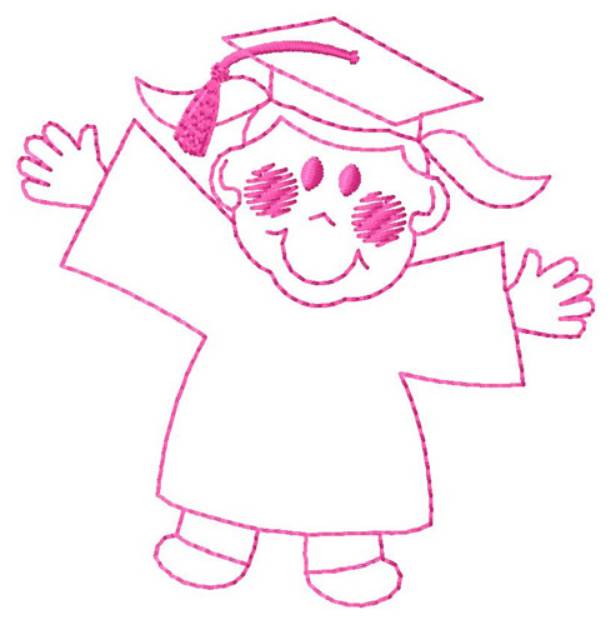 Picture of Girl Grad Machine Embroidery Design