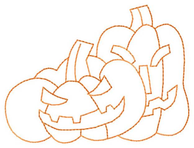 Picture of Two Pumpkins Machine Embroidery Design
