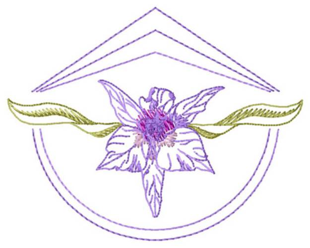 Picture of Orchid Machine Embroidery Design