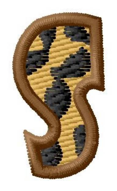 Picture of Leopard Letter S Machine Embroidery Design