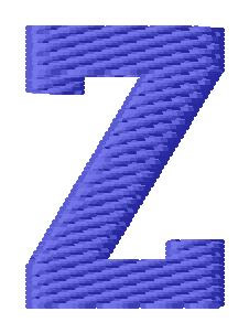 Sport Letter Z Machine Embroidery Design