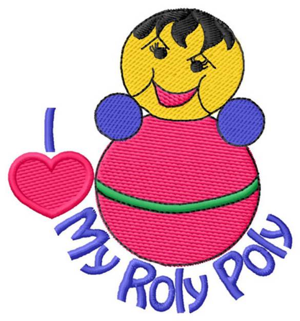 Picture of I Love My Roly Poly Machine Embroidery Design