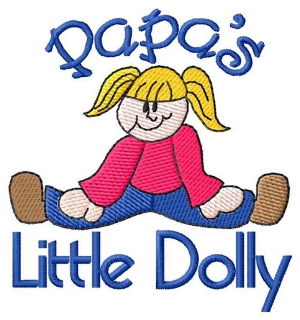 Picture of Papas Little Dolly Machine Embroidery Design