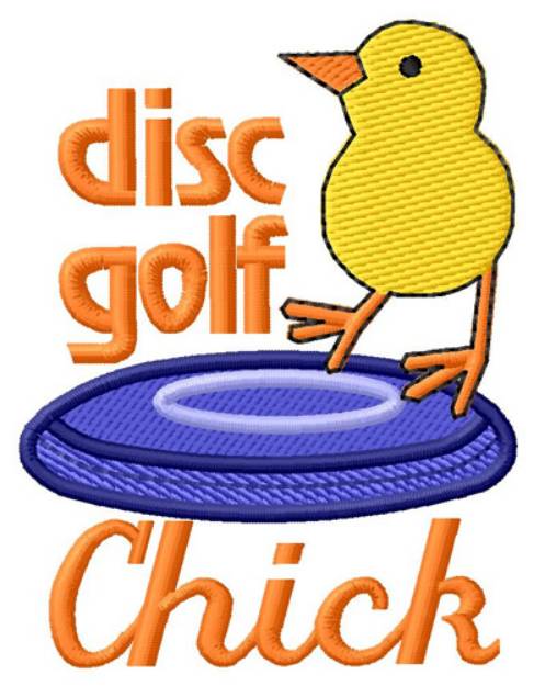 Picture of Disc Golf Chick Machine Embroidery Design