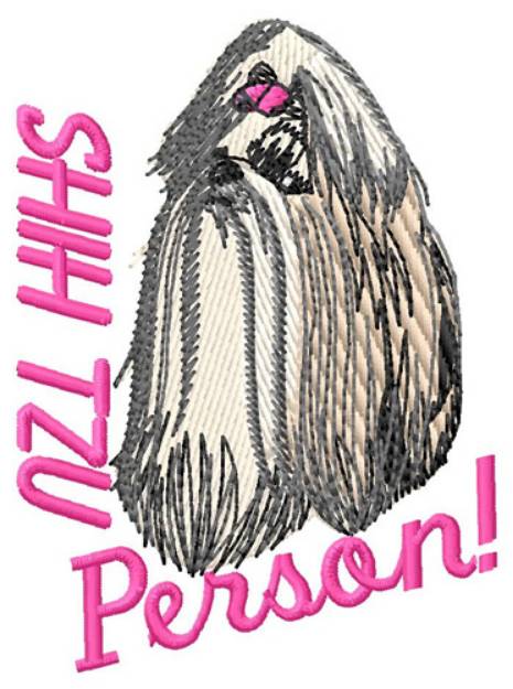 Picture of Shih Tzu Person Machine Embroidery Design