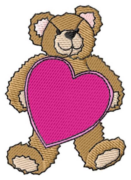 Picture of Valentine Bear Machine Embroidery Design