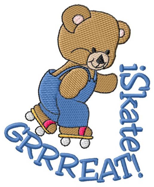 Picture of I Skate Great Machine Embroidery Design