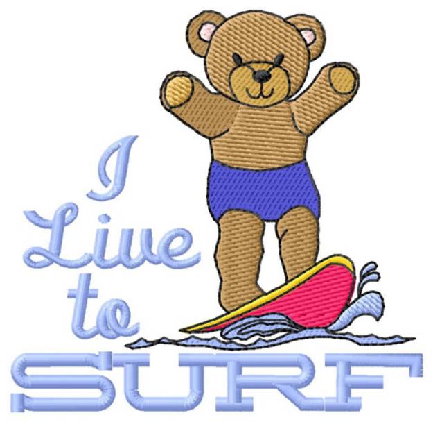 Picture of Live To Surf Machine Embroidery Design