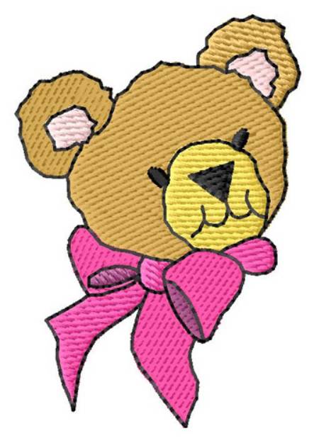 Picture of Bear With Bow Machine Embroidery Design