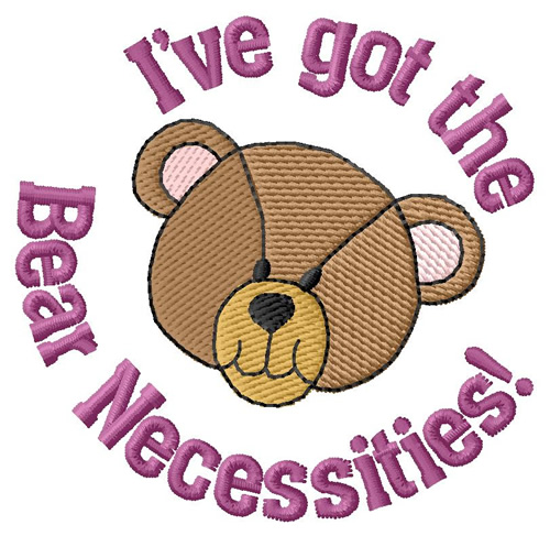 Bear Necessities Machine Embroidery Design