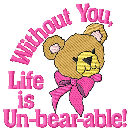 Unbearable Machine Embroidery Design