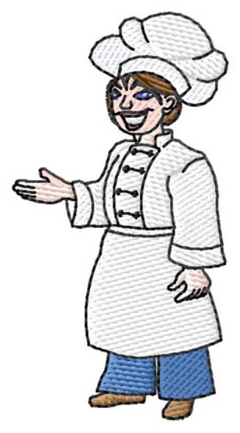 Picture of Female Chef Machine Embroidery Design