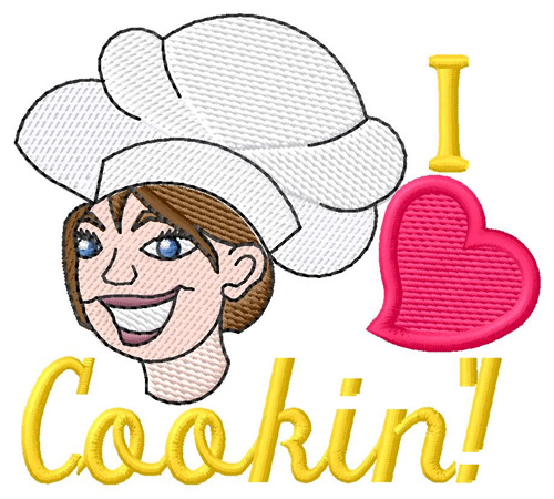 I Love Cookin Machine Embroidery Design