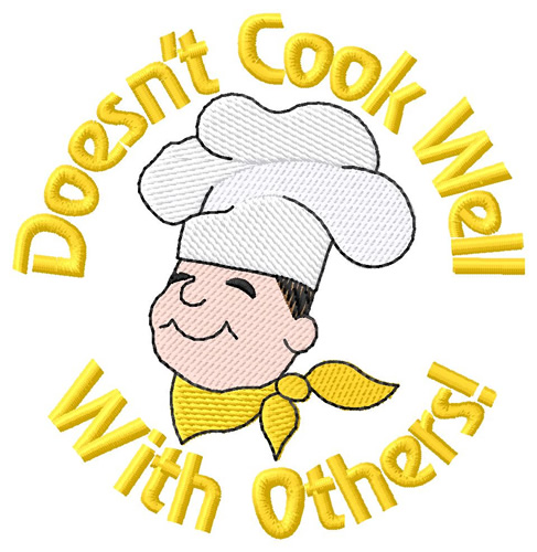 Doesnt Cook Well Machine Embroidery Design