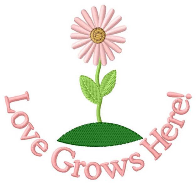 Picture of Love Grows Here Machine Embroidery Design