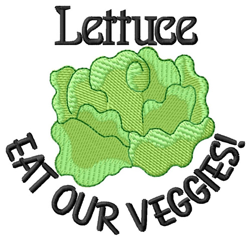Lettuce Eat Machine Embroidery Design