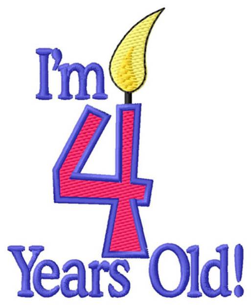 Picture of Im Four Years Old Machine Embroidery Design