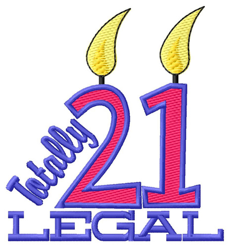 Twenty One And Legal Machine Embroidery Design