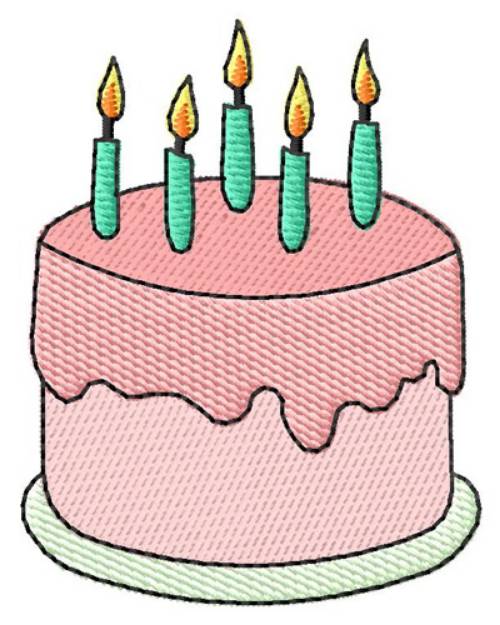 Picture of Birthday Cake Machine Embroidery Design