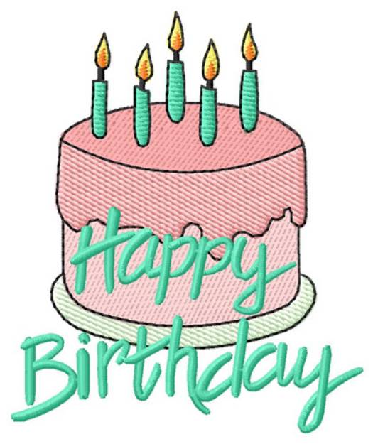 Picture of Happy Birthday Machine Embroidery Design