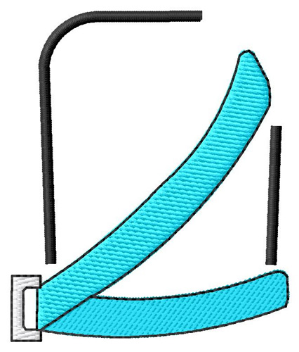 Seat Belt Machine Embroidery Design