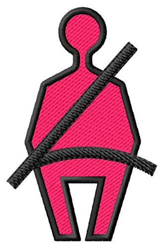 Seatbelt Icon Machine Embroidery Design