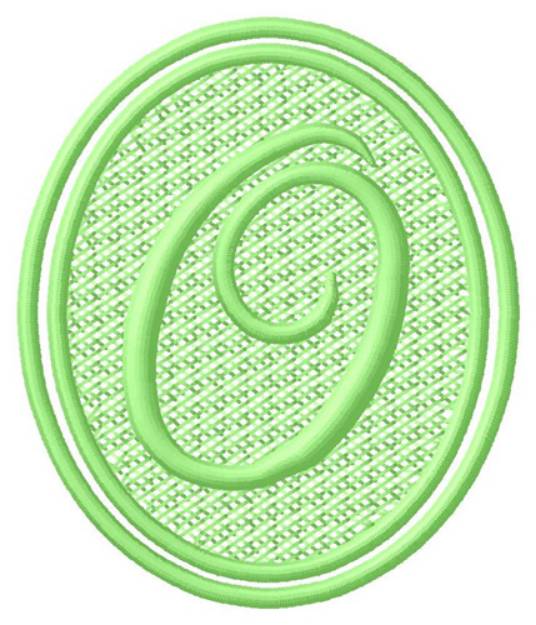 Picture of Oval Letter O Machine Embroidery Design