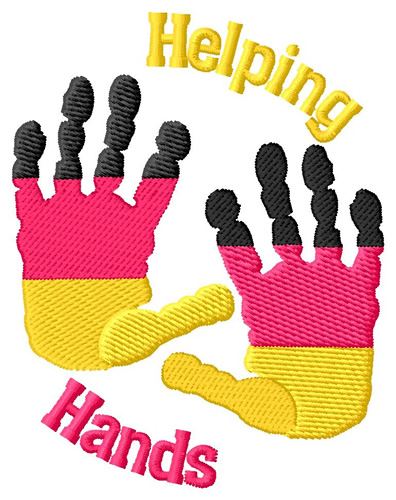 Helping Hands Machine Embroidery Design