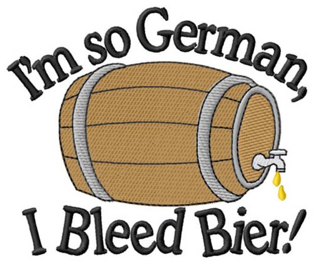 Picture of I Bleed Bier Machine Embroidery Design